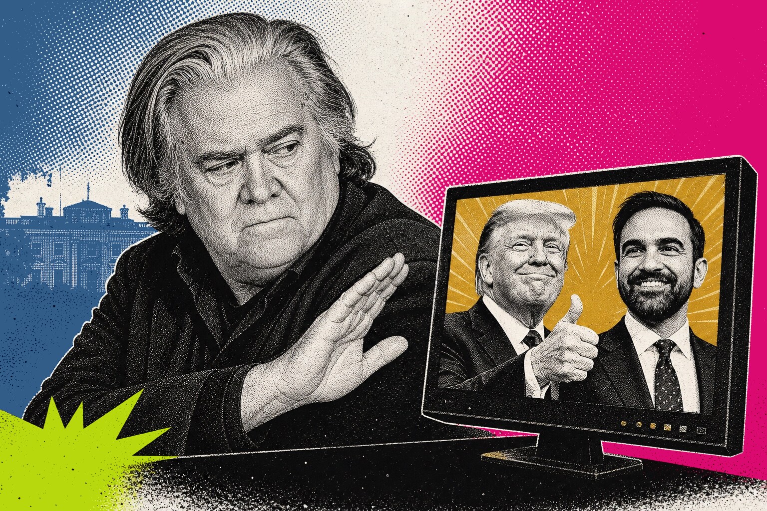 Steve Bannon, Zohran Mamdani, Donald Trump