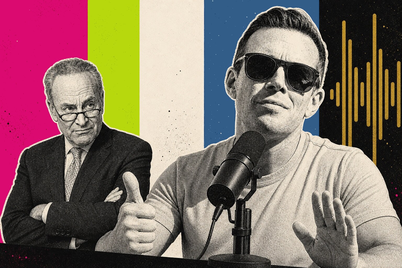 Jon Favreau, Chuck Schumer