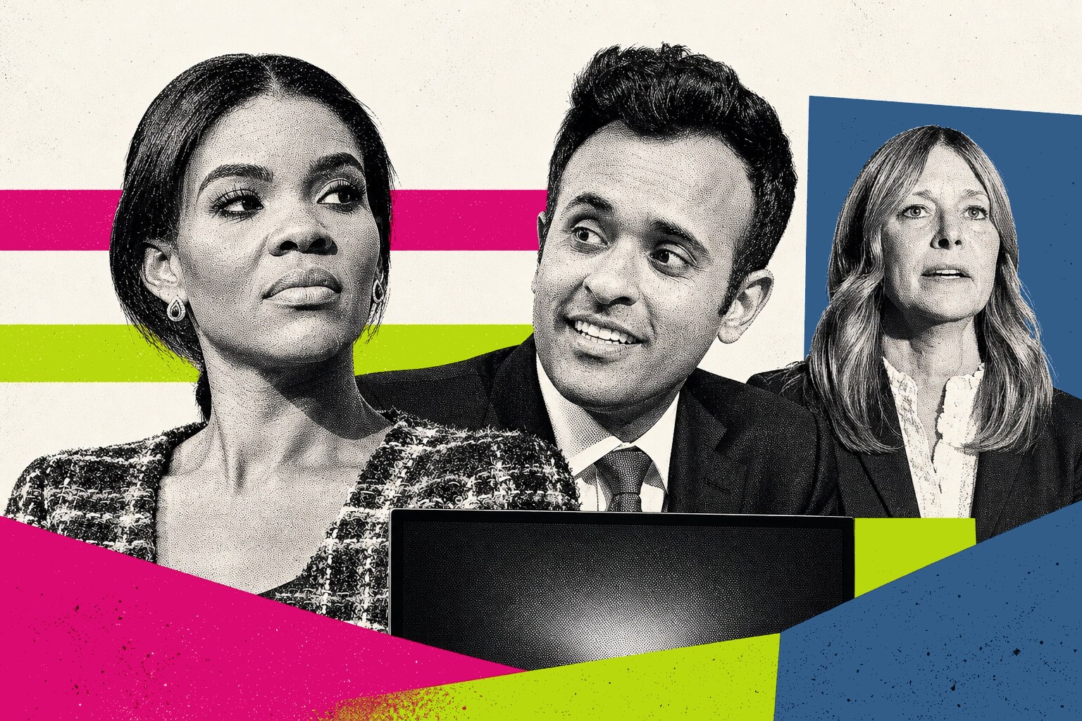 Candace Owens, Vivek Ramaswamy, Amy Acton