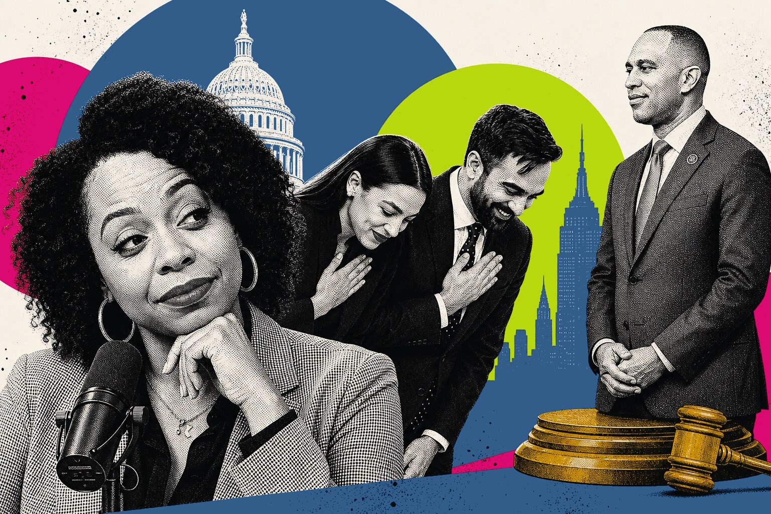 Briahna Joy Gray, Alexandria Ocasio-Cortez, Zohran Mamdani, Hakeem Jeffries
